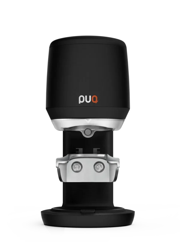 PUQ Press Mini automatic espresso tamper for small cafes and specialty setups, available from Peak Coffee Techs in Colorado Springs and Denver
