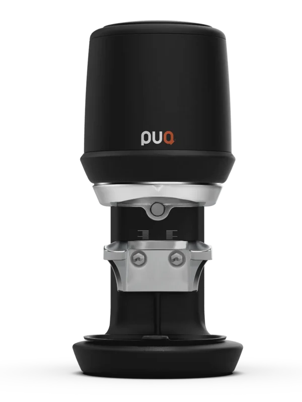 PUQ Press Pro automatic espresso tamper for high-volume cafés, featuring precision tamping and advanced workflow tools, available from Peak Coffee Techs in Colorado